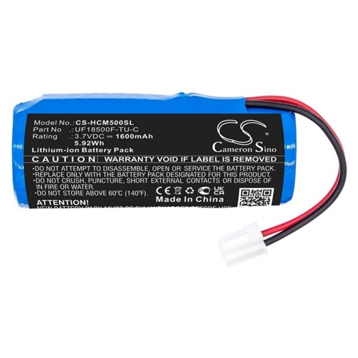 Cameron sino li-ion akkumulátor, 3.7v, 1600mAh, kompatibilis hitachi uf18500f-tu-c kompatibilis-vel