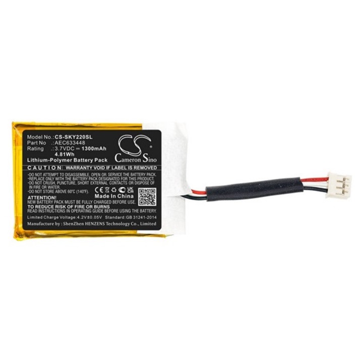 Cameron sino li-polymer akkumulátor, 3.7v, 1300mAh, kompatibilis skullcandy aec633448 kompatibilis-vel