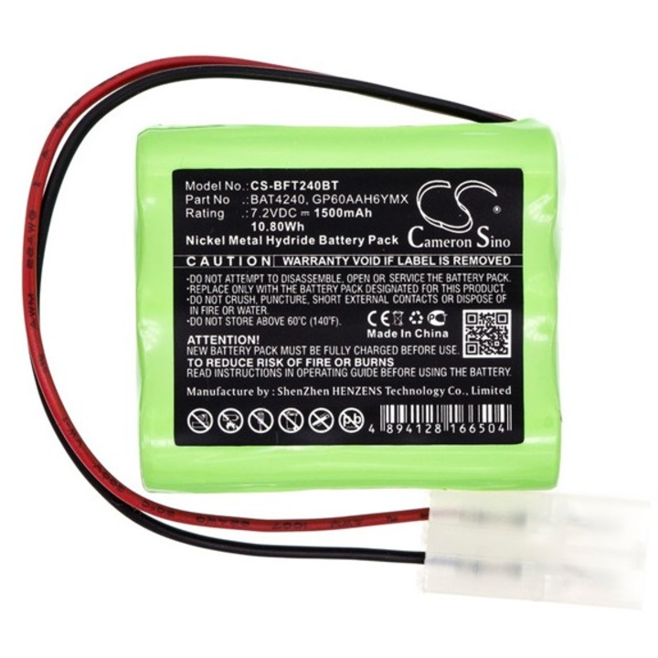 Cameron sino ni-mh akkumulátor, 7.2v, 1500mAh, kompatibilis burley bat4240 kompatibilis-vel