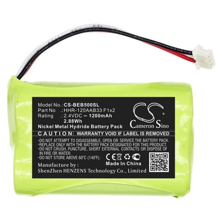 Cameron sino ni-mh akkumulátor, 2.4v, 1200mAh, kompatibilis bang & olufsen hhr-120aab33f1x2 kompatibilis-vel