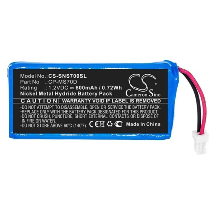 Cameron sino ni-mh akkumulátor, 1.2v, 600mAh, kompatibilis sony cp-ms70d kompatibilis-vel