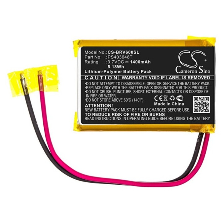 Cameron sino li-polymer akkumulátor, 3.7v, 1400mAh, kompatibilis braven ps403648t kompatibilis-vel