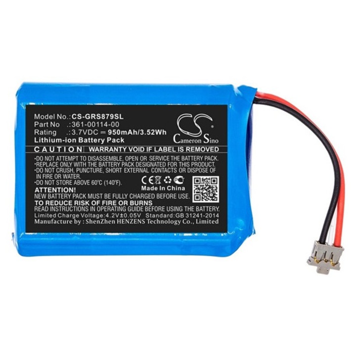 Cameron sino li-ion akkumulátor, 3.7v, 950mAh, kompatibilis garmin 361-00114-00 kompatibilis-vel