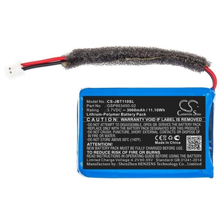 Cameron sino li-polymer akkumulátor, 3.7v, 3000mAh, kompatibilis jbl gsp853450-02 kompatibilis-vel