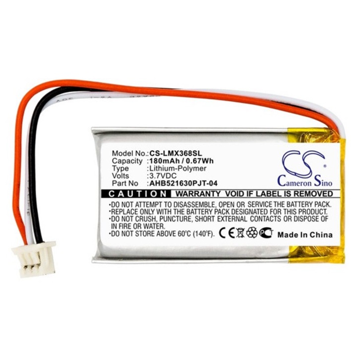 Cameron sino li-polymer akkumulátor, 3.7v, 180mAh, kompatibilis logitech ahb521630pjt-04 kompatibilis-vel
