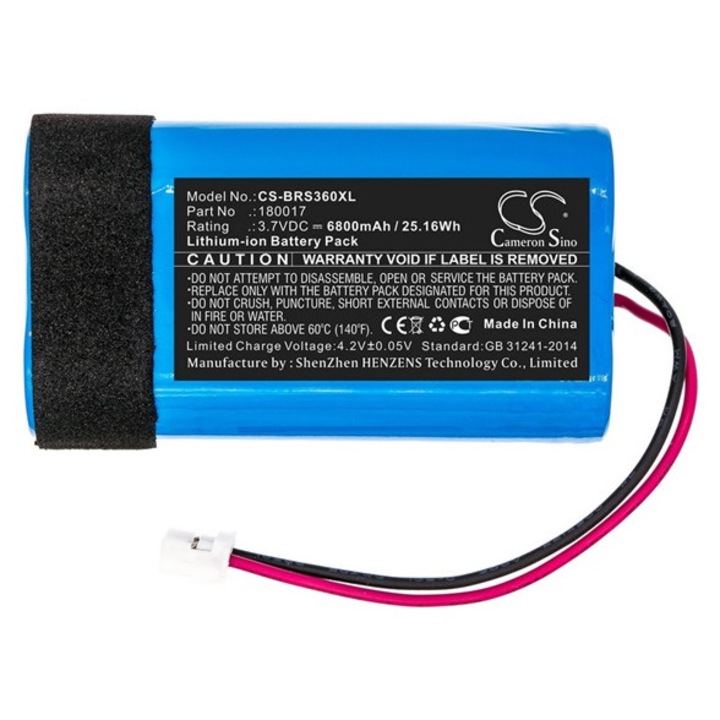 Cameron sino li-ion akkumulátor, 3.7v, 6800mAh, kompatibilis braven 180017 kompatibilis-vel