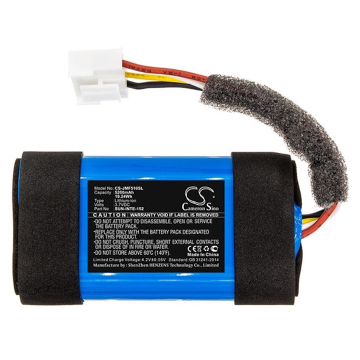 Cameron sino li-ion akkumulátor, 3.7v, 5200mAh, kompatibilis jbl 49-364800-1bat2-a kompatibilis-vel