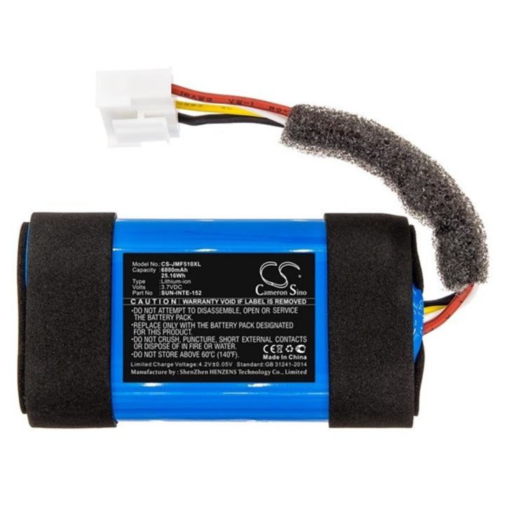 Cameron sino li-ion akkumulátor, 3.7v, 6800mAh, kompatibilis jbl 49-364800-1bat2-a kompatibilis-vel