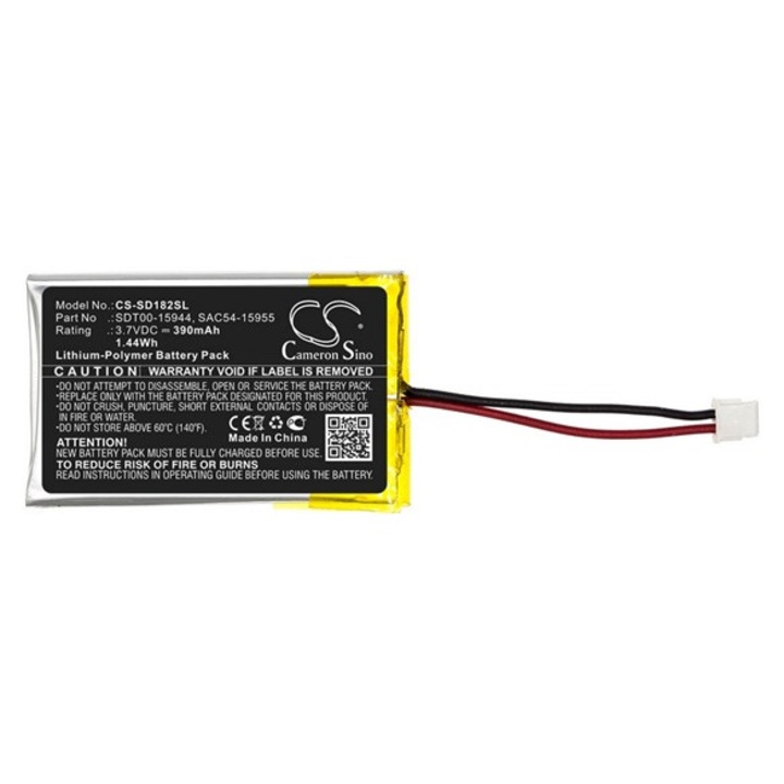 Cameron sino li-polymer akkumulátor, 3.7v, 390mAh, kompatibilis sportdog sac54-15955 kompatibilis-vel