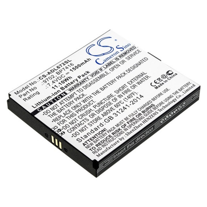 Cameron sino li-ion akkumulátor, 7.4v, 1500mAh, kompatibilis additel 9702 kompatibilis-vel