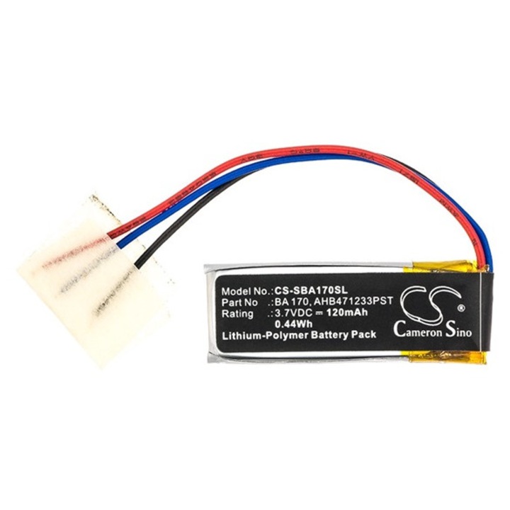 Cameron sino li-polymer akkumulátor, 3.7v, 120mAh, kompatibilis sennheiser ahb471233pst kompatibilis-vel