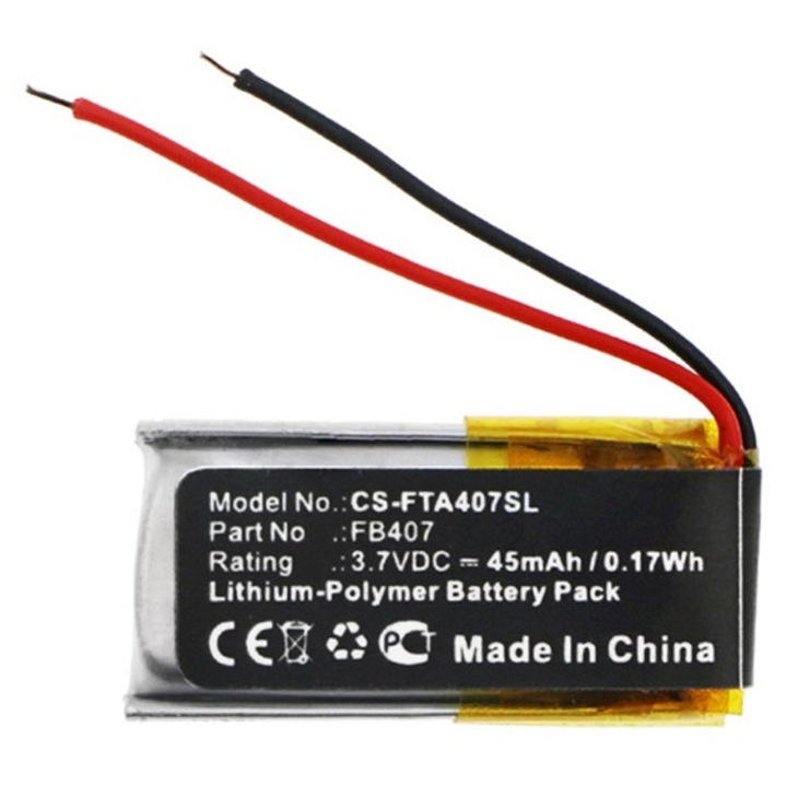 Cameron sino li-polymer akkumulátor, 3.7v, 45mAh, kompatibilis fitbit fb407 kompatibilis-vel