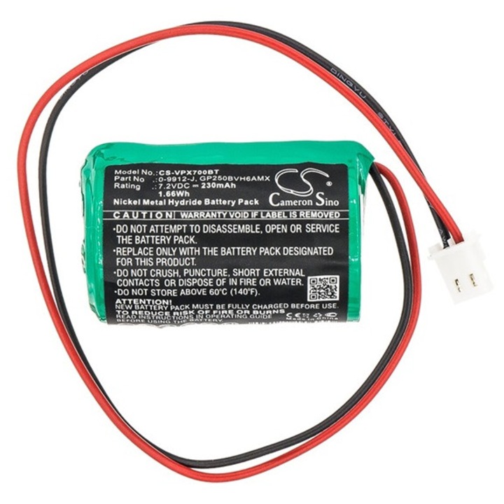 Cameron sino ni-mh akkumulátor, 7.2v, 230mAh, kompatibilis visonic 0-9912-j kompatibilis-vel