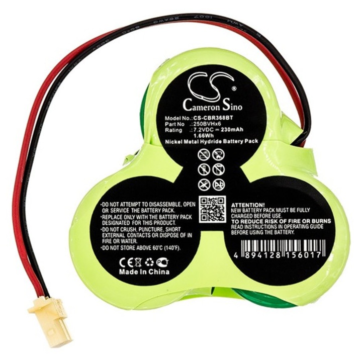 Cameron sino ni-mh akkumulátor, 7.2v, 230mAh, kompatibilis cobra 250bvhx6 kompatibilis-vel