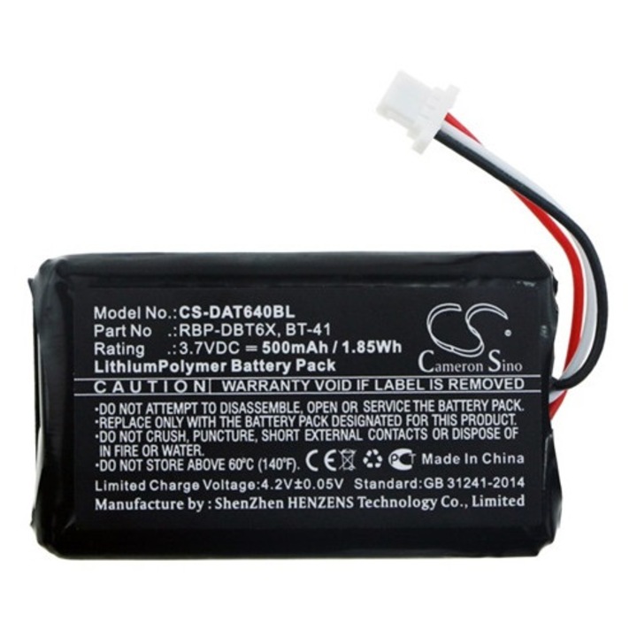 Cameron sino li-polymer akkumulátor, 3.7v, 500mAh, kompatibilis datalogic 128004100 kompatibilis-vel