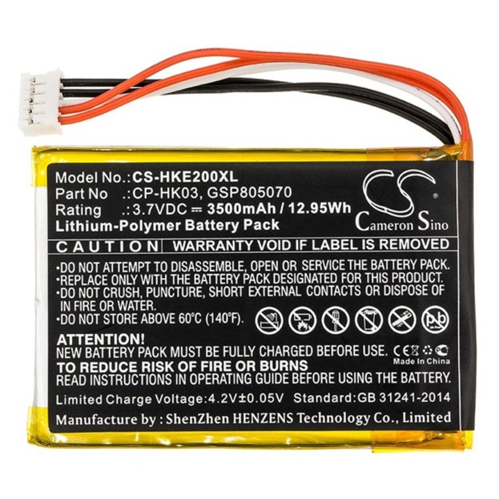 Cameron sino li-polymer akkumulátor, 3.7v, 3500mAh, kompatibilis harman, kardon cp-hk03 kompatibilis-vel