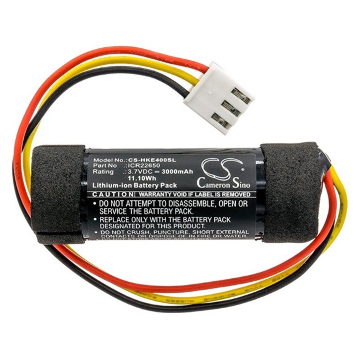 Cameron sino li-ion akkumulátor, 3.7v, 3000mAh, kompatibilis harman, kardon icr22650 kompatibilis-vel