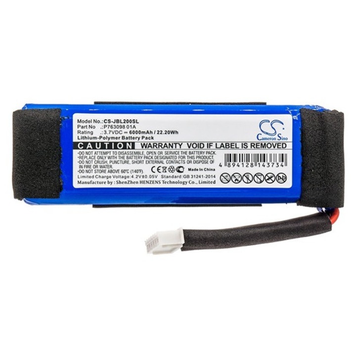 Cameron sino li-polymer akkumulátor, 3.7v, 6000mAh, kompatibilis jbl p76309801a kompatibilis-vel