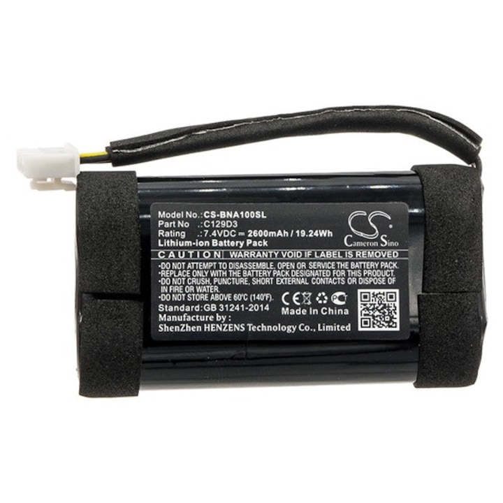 Cameron sino li-ion akkumulátor, 7.4v, 2600mAh, kompatibilis bang & olufsen c129d3 kompatibilis-vel
