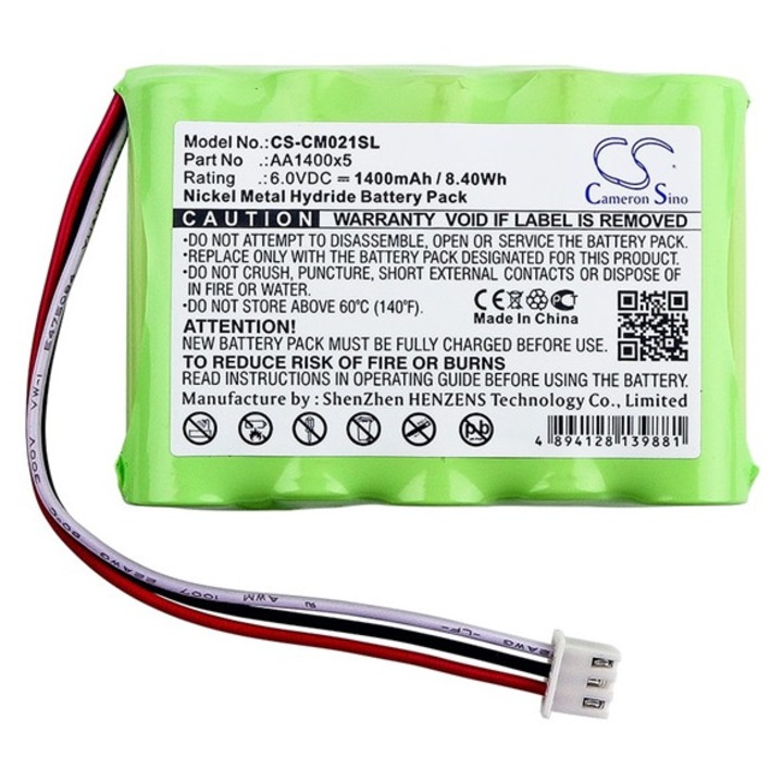 Cameron sino ni-mh akkumulátor, 6.0v, 1400mAh, kompatibilis custom battery pack aa1400x5 kompatibilis-vel