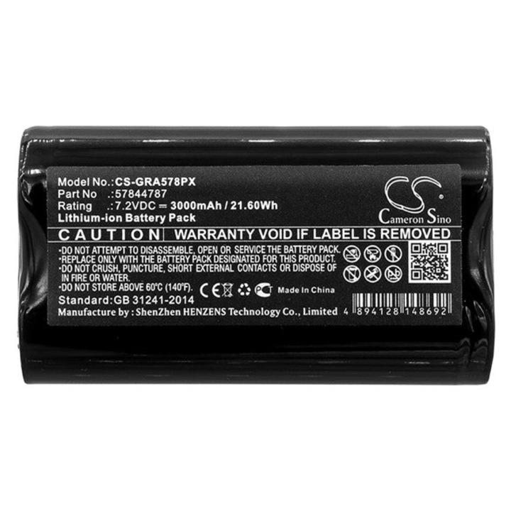 Cameron sino li-ion akkumulátor, 7.2v, 3000mAh, kompatibilis gardena 57844787 kompatibilis-vel
