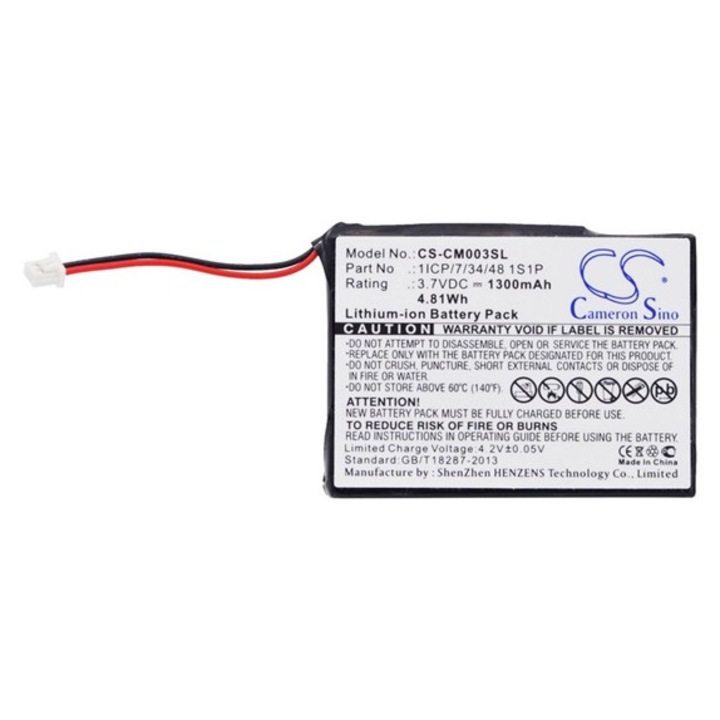 Cameron sino li-ion akkumulátor, 3.7v, 1300mAh, kompatibilis custom battery pack 1icp, 7, 34, 481s1p kompatibilis-vel