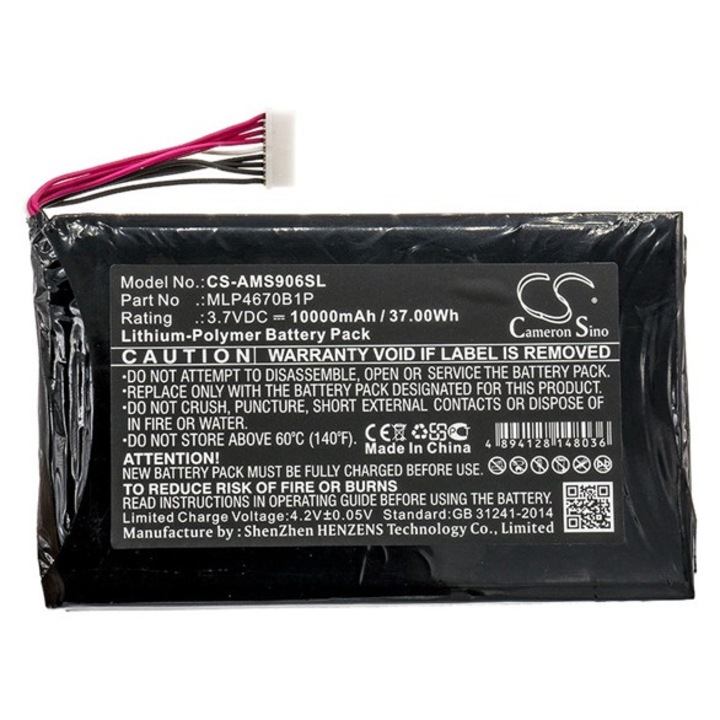 Cameron sino li-polymer akkumulátor, 3.7v, 10000mAh, kompatibilis autel mlp4670b1p kompatibilis-vel