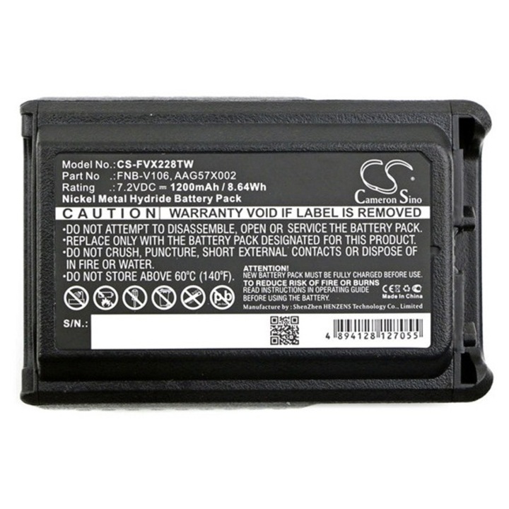 Cameron sino ni-mh akkumulátor, 7.2v, 1200mAh, kompatibilis vertex aag57x002 kompatibilis-vel