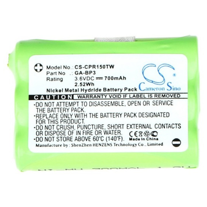 Cameron sino ni-mh akkumulátor, 3.6v, 700mAh, kompatibilis cobra ga-bp3 kompatibilis-vel