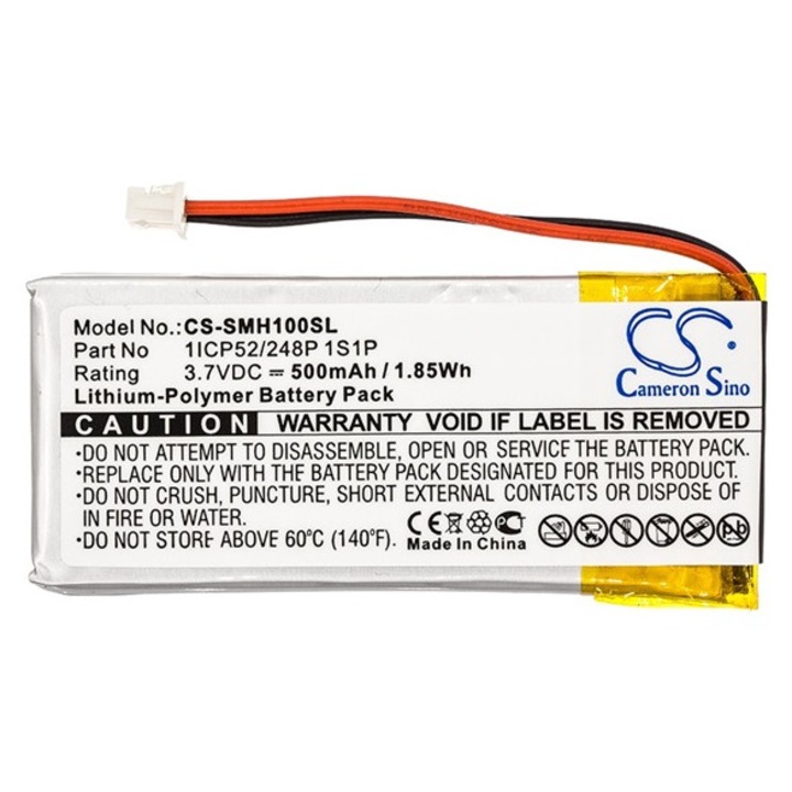Cameron sino li-polymer akkumulátor, 3.7v, 500mAh, kompatibilis sena 1icp52, 248p1s1p kompatibilis-vel