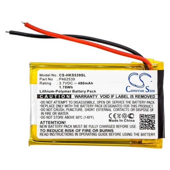 Cameron sino li-polymer akkumulátor, 3.7v, 480mAh, kompatibilis harman, kardon p462539 kompatibilis-vel