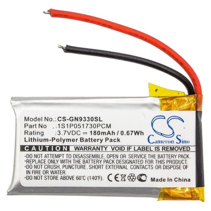Cameron sino li-polymer akkumulátor, 3.7v, 180mAh, kompatibilis gn 1s1p051730pcm kompatibilis-vel