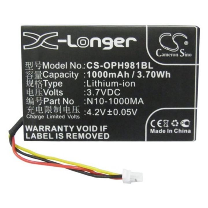 Cameron sino li-ion akkumulátor, 3.7v, 1000mAh, kompatibilis opticon n10-1000ma kompatibilis-vel