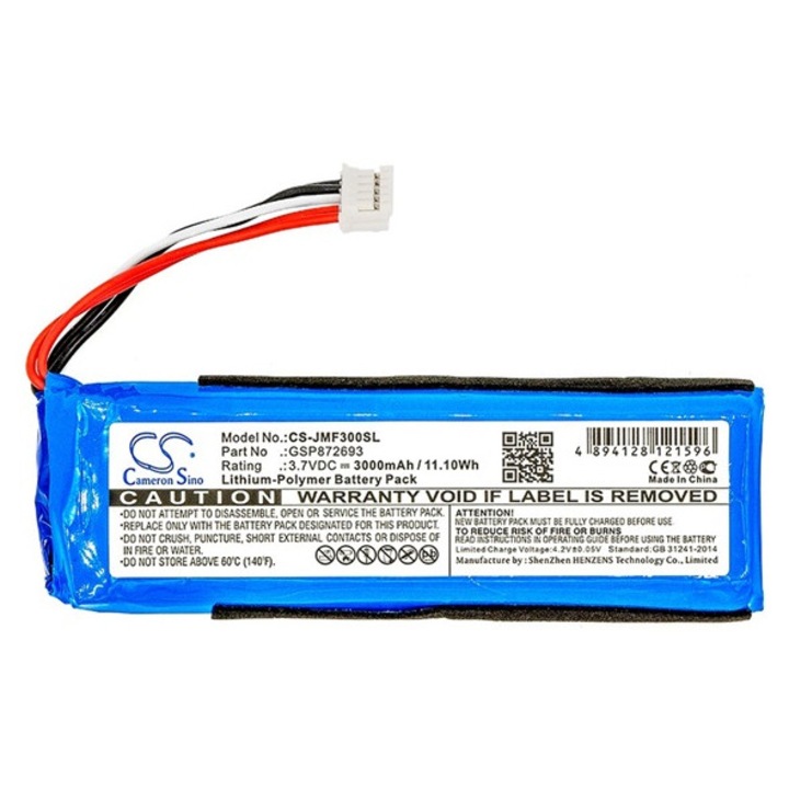 Cameron sino li-polymer akkumulátor, 3.7v, 3000mAh, kompatibilis jbl gsp872693 kompatibilis-vel
