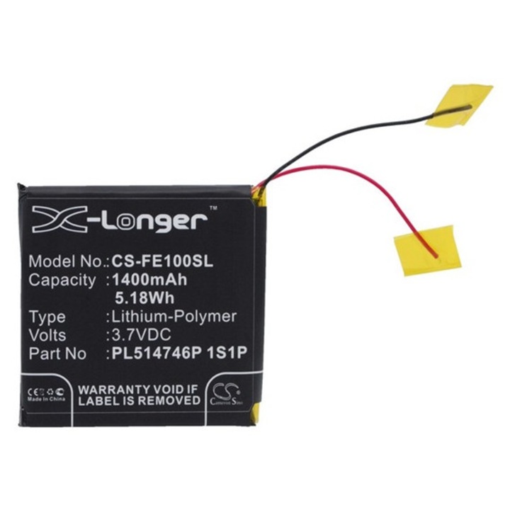 Cameron sino li-polymer akkumulátor, 3.7v, 1400mAh, kompatibilis fiio pl514746p1s1p kompatibilis-vel