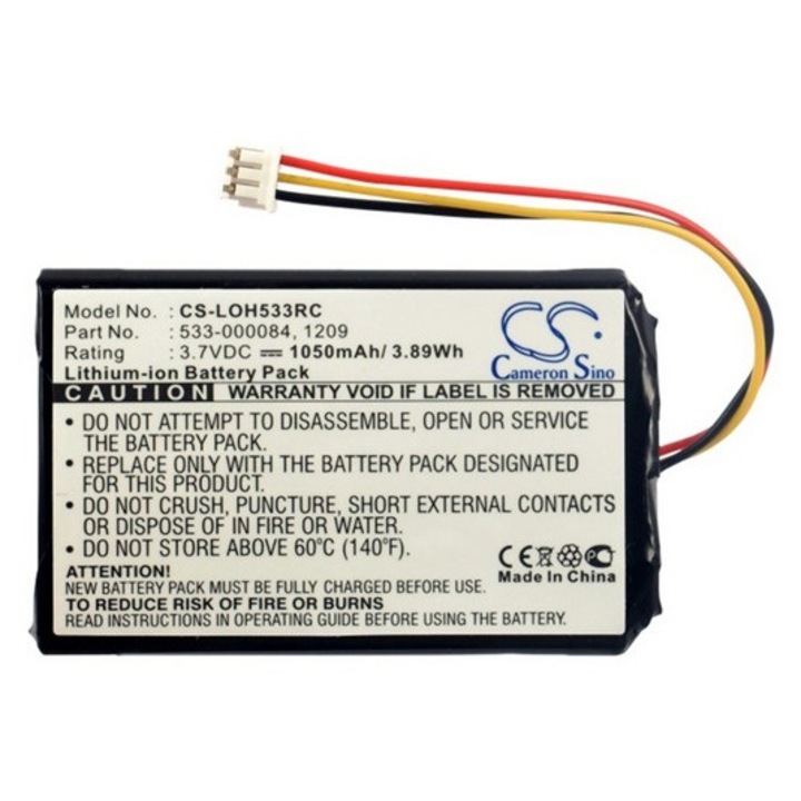 Cameron sino li-ion akkumulátor, 3.7v, 1050mAh, kompatibilis logitech 1209 kompatibilis-vel