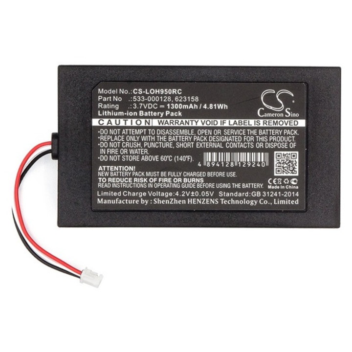 Cameron sino li-polymer akkumulátor, 3.7v, 1300mAh, kompatibilis logitech 533-000128 kompatibilis-vel