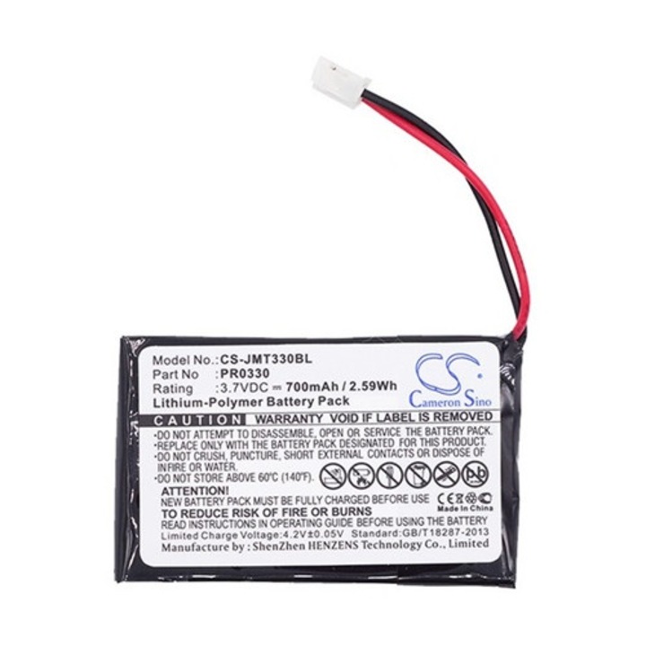 Cameron sino li-polymer akkumulátor, 3.7v, 700mAh, kompatibilis jay pr0330 kompatibilis-vel