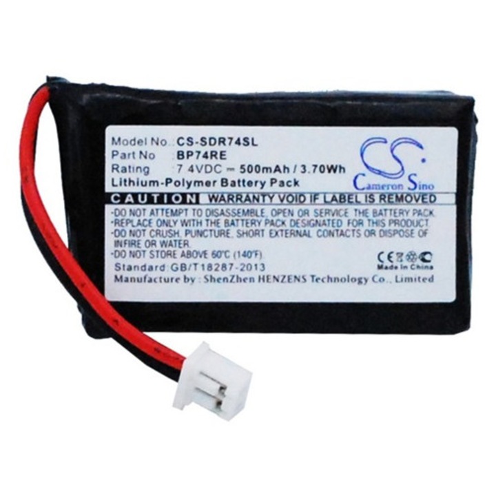 Cameron sino li-polymer akkumulátor, 7.4v, 500mAh, kompatibilis dogtra bp74re kompatibilis-vel