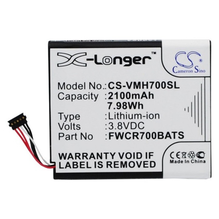 Cameron sino li-ion akkumulátor, 3.8v, 2100mAh, kompatibilis verizon fwcr700bats kompatibilis-vel