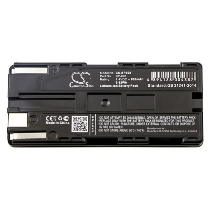 Cameron sino li-ion akkumulátor, 7.4v, 800mAh, kompatibilis canon bp-608 kompatibilis-vel
