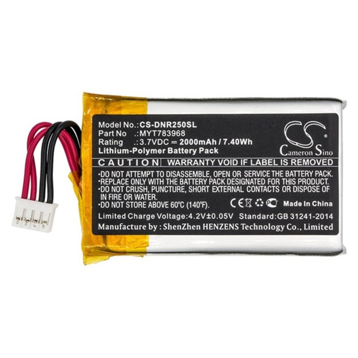 Cameron sino li-polymer akkumulátor, 3.7v, 2000mAh, kompatibilis delorme myt783968 kompatibilis-vel