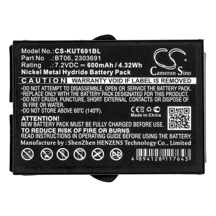 Cameron sino ni-mh akkumulátor, 7.2v, 600mAh, kompatibilis ikusi 2303691 kompatibilis-vel