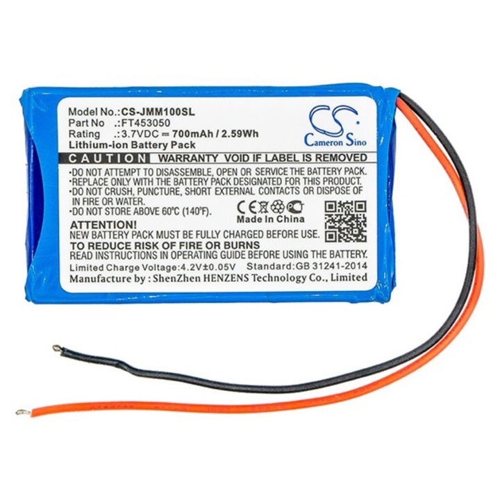 Cameron sino li-ion akkumulátor, 3.7v, 700mAh, kompatibilis jbl ft453050 kompatibilis-vel