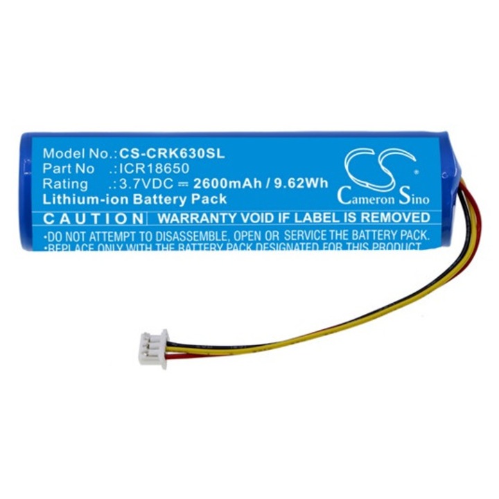 Cameron sino li-ion akkumulátor, 3.7v, 2600mAh, kompatibilis corsair icr18650 kék-vel