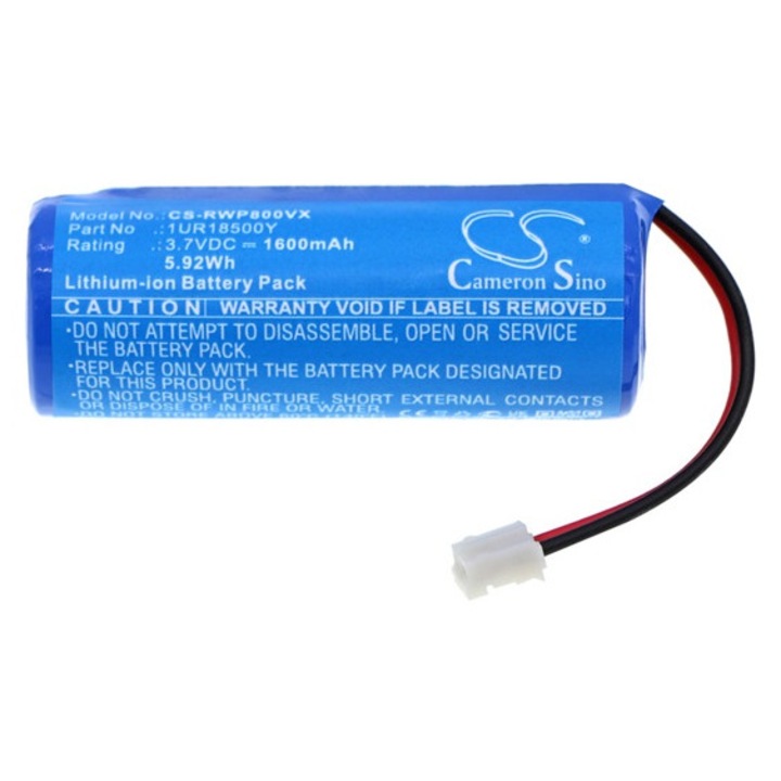 Cameron sino li-ion akkumulátor, 3.7v, 1600mAh, kompatibilis rowenta 1ur18500y -vel