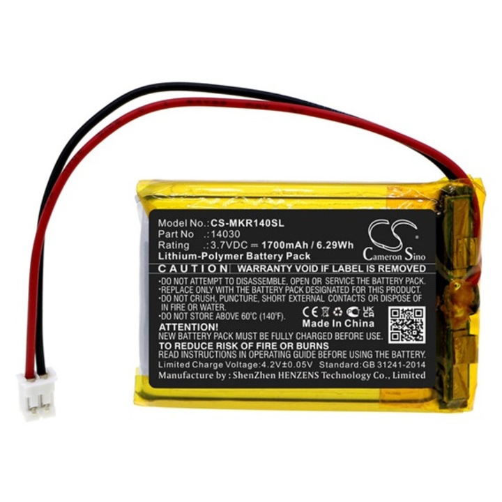 Cameron sino li-polymer akkumulátor, 3.7v, 1700mAh, kompatibilis lego 14030 kék-vel