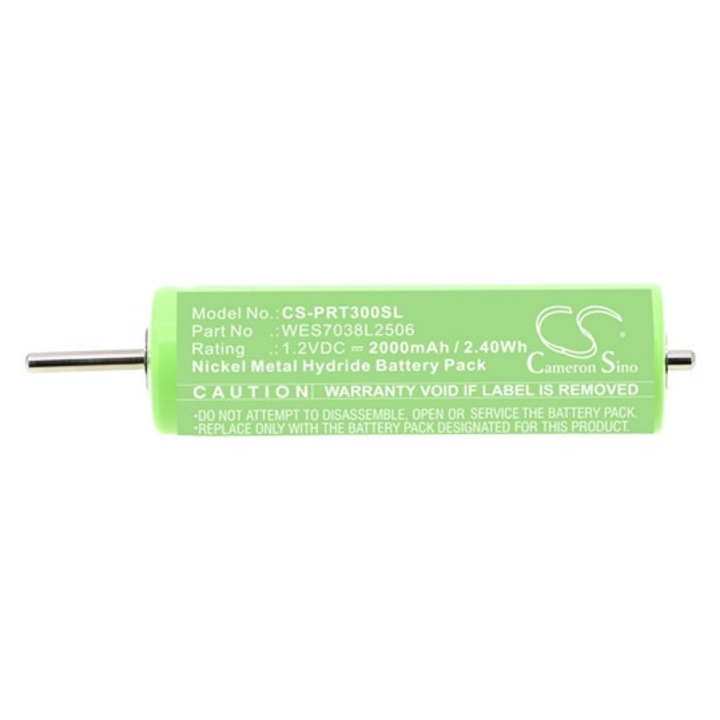 Cameron sino ni-mh akkumulátor, 1.2v, 2000mAh, kompatibilis panasonic wes7038l2506 zöld-vel