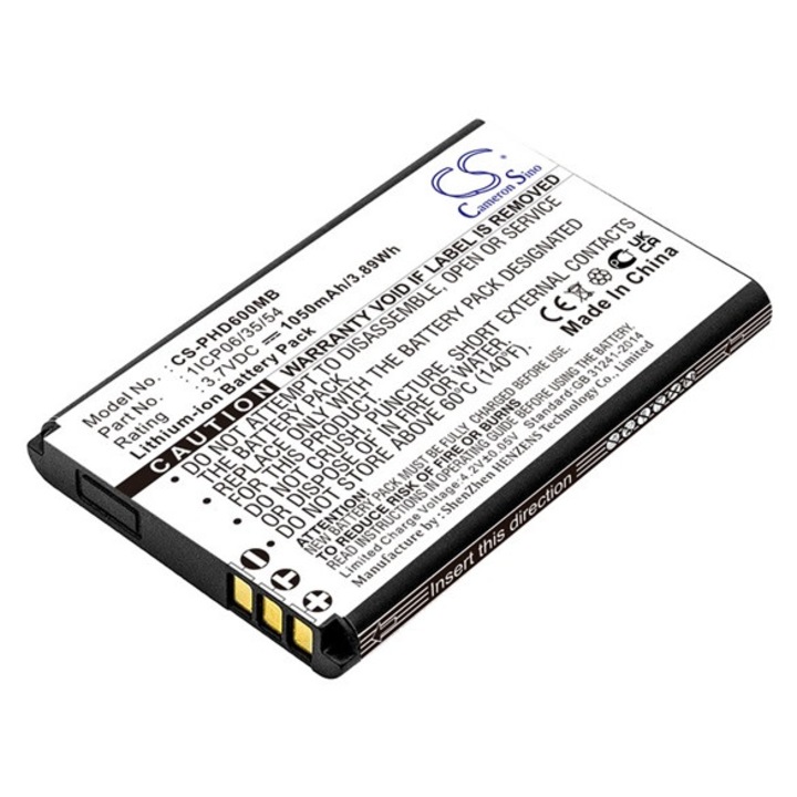Cameron sino li-ion akkumulátor, 3.7v, 1050mAh, kompatibilis philips 1icp06, 35, 54 -vel