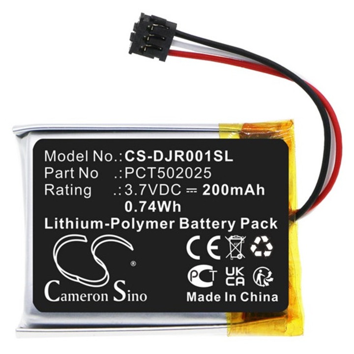 Cameron sino li-polymer akkumulátor, 3.7v, 200mAh, kompatibilis dji pct502025 -vel